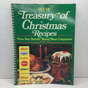 Vintage 1990 New Treasury Christmas Recipes Favorite Brand Names Spiral Cookbook